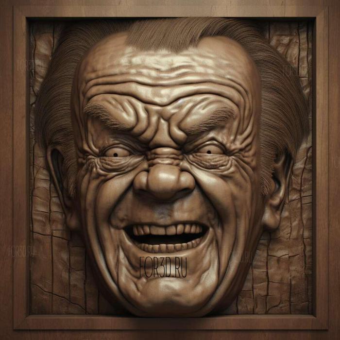 Jack Nicholson 4 stl model for CNC